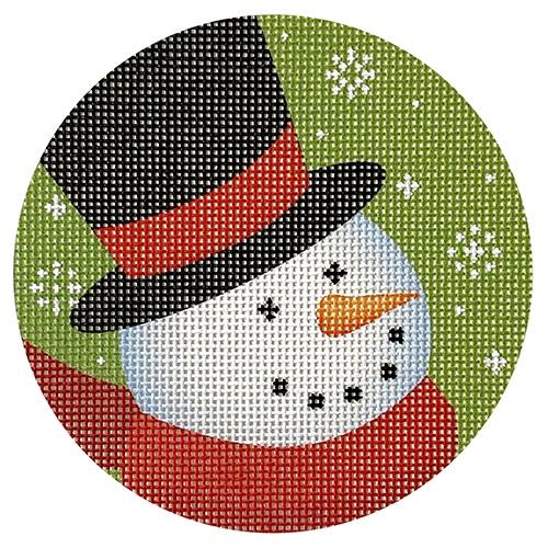 Traditional Top Hat Snowman Painted Canvas Pepperberry Designs - 1