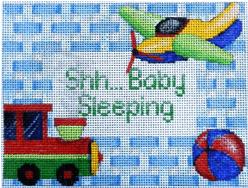 Train / Plane Baby Sleeping Painted Canvas Associated Talents - 1