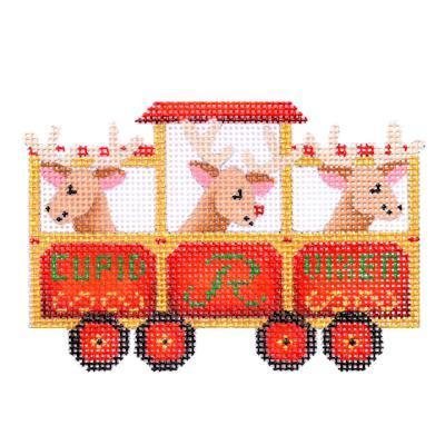 Train Series Reindeer Car Painted Canvas Burnett & Bradley - 1