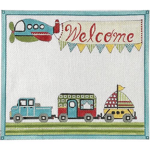 Travel and Tow Painted Canvas Alice Peterson Company
