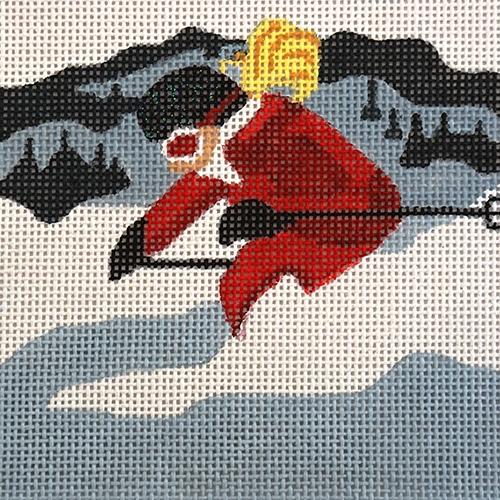 Travel Coaster - Ski Country Painted Canvas Melissa Prince Designs