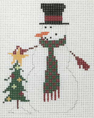 Tree Snowman Painted Canvas Pippin