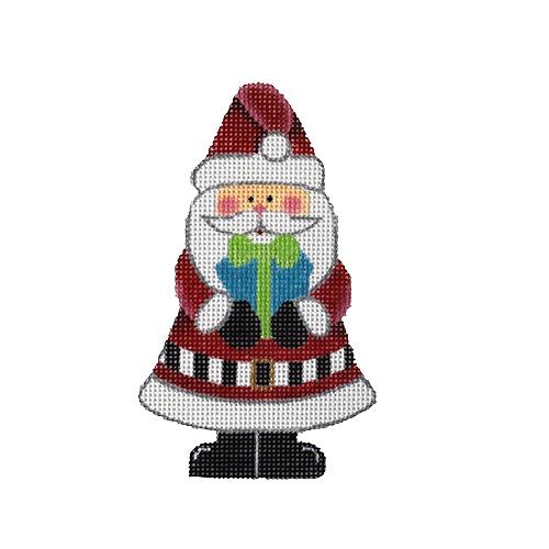 Triangular Santa Painted Canvas Pepperberry Designs - 1