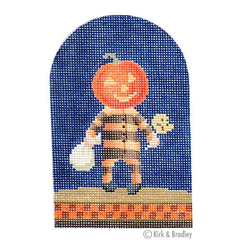 Trick or Treater Pumpkin Painted Canvas Kirk & Bradley - 1