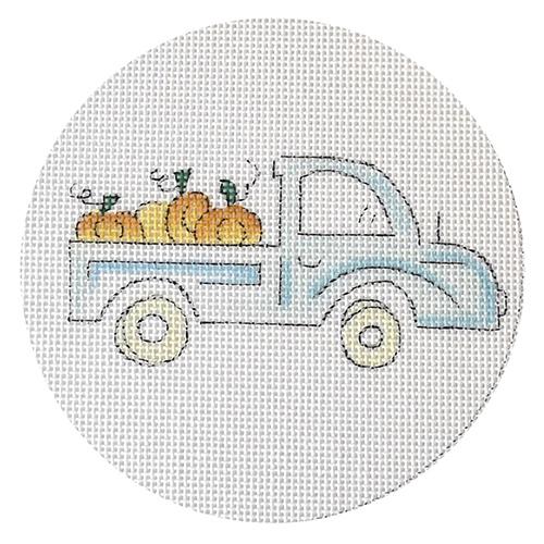 Truck of Pumpkins Painted Canvas Camilla Moss