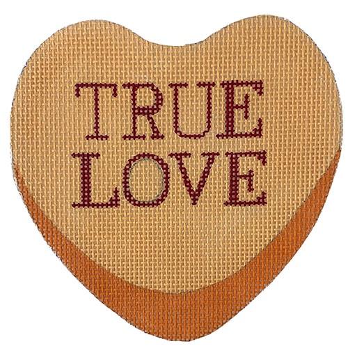 True Love Valentine's Heart Painted Canvas All About Stitching/The Collection Design - 1