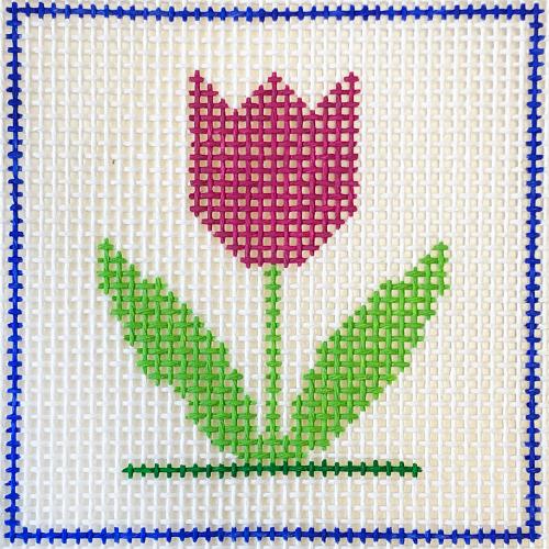 Beginner Needlepoint Kit - Tulips - Stitched Modern