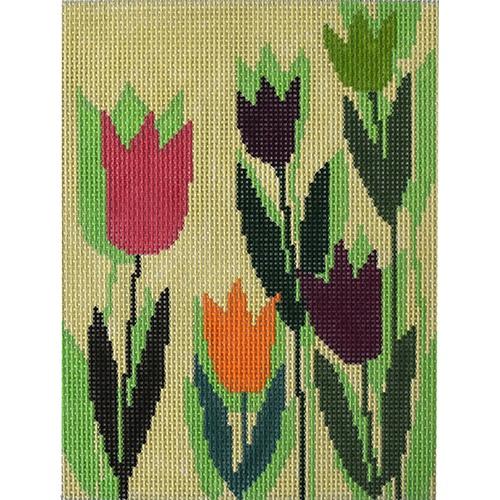 Tulips Painted Canvas Birds of a Feather - 1