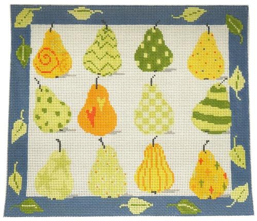 Twelve Pears Painted Canvas Pippin - 1