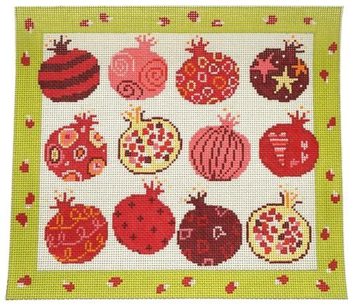Twelve Pomegranates Painted Canvas Pippin