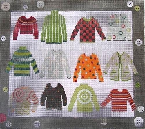 Twelve Sweaters Painted Canvas Pippin