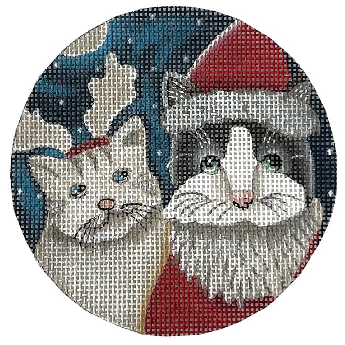 Two Cats Painted Canvas CBK Needlepoint Collections - 1
