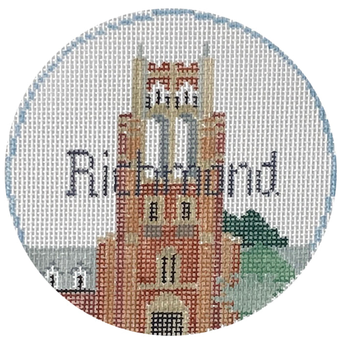 U of Richmond Round Painted Canvas Kathy Schenkel Designs