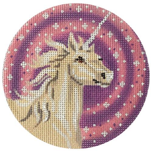 Unicorn Ornament Painted Canvas Labors of Love Needlepoint