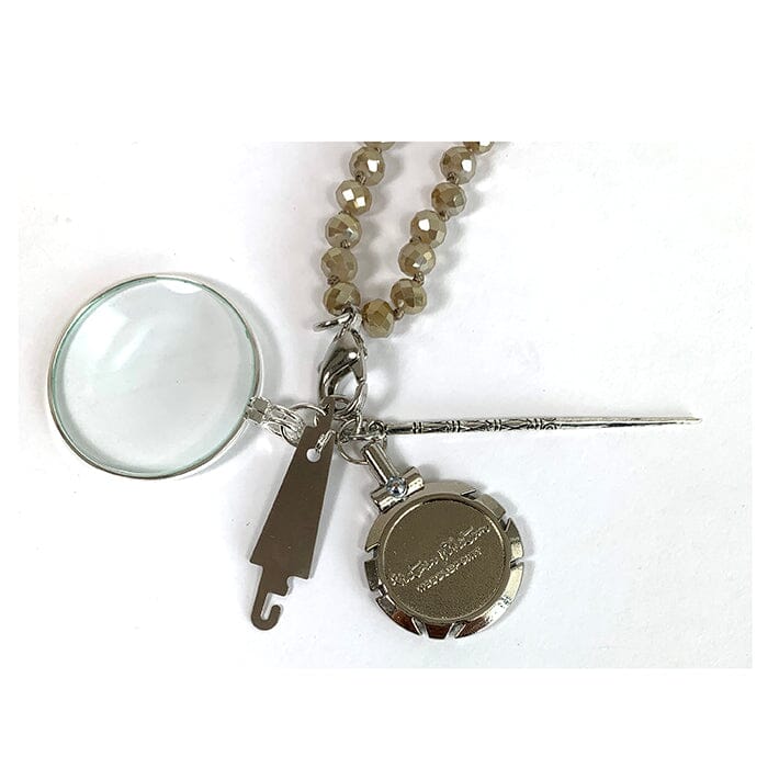 UP UP Chatelaine Necklace Golden Taupe Accessories Victoria Whitson Needlepoint - 2