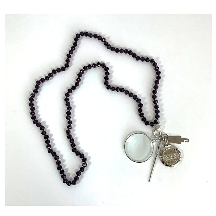UP UP Chatelaine Necklace - Grape Jelly Accessories Victoria Whitson Needlepoint