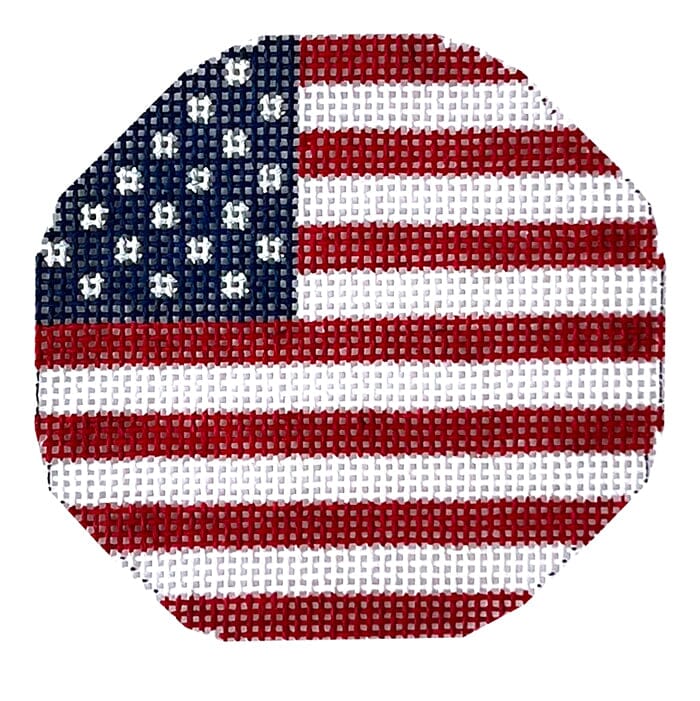 USA Flag Tag Painted Canvas Tina Griffin Designs - 1
