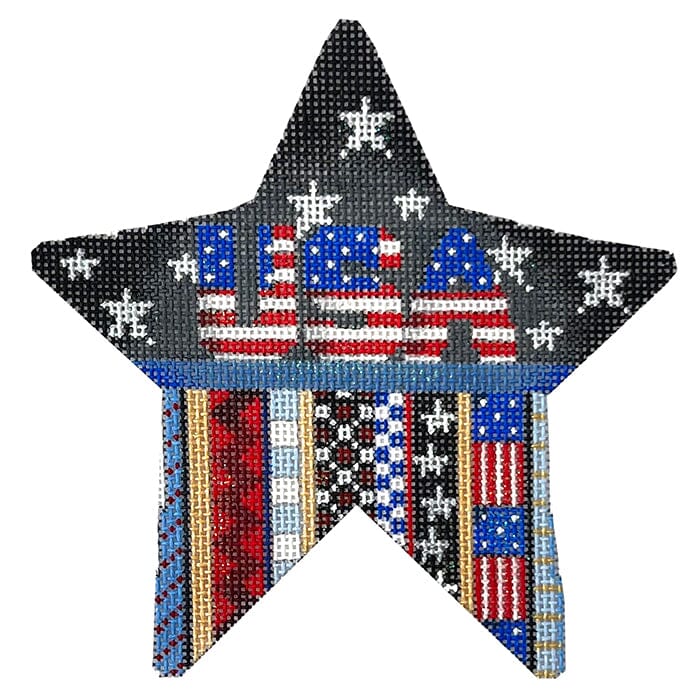 USA Stars Star Large Painted Canvas Associated Talents - 1