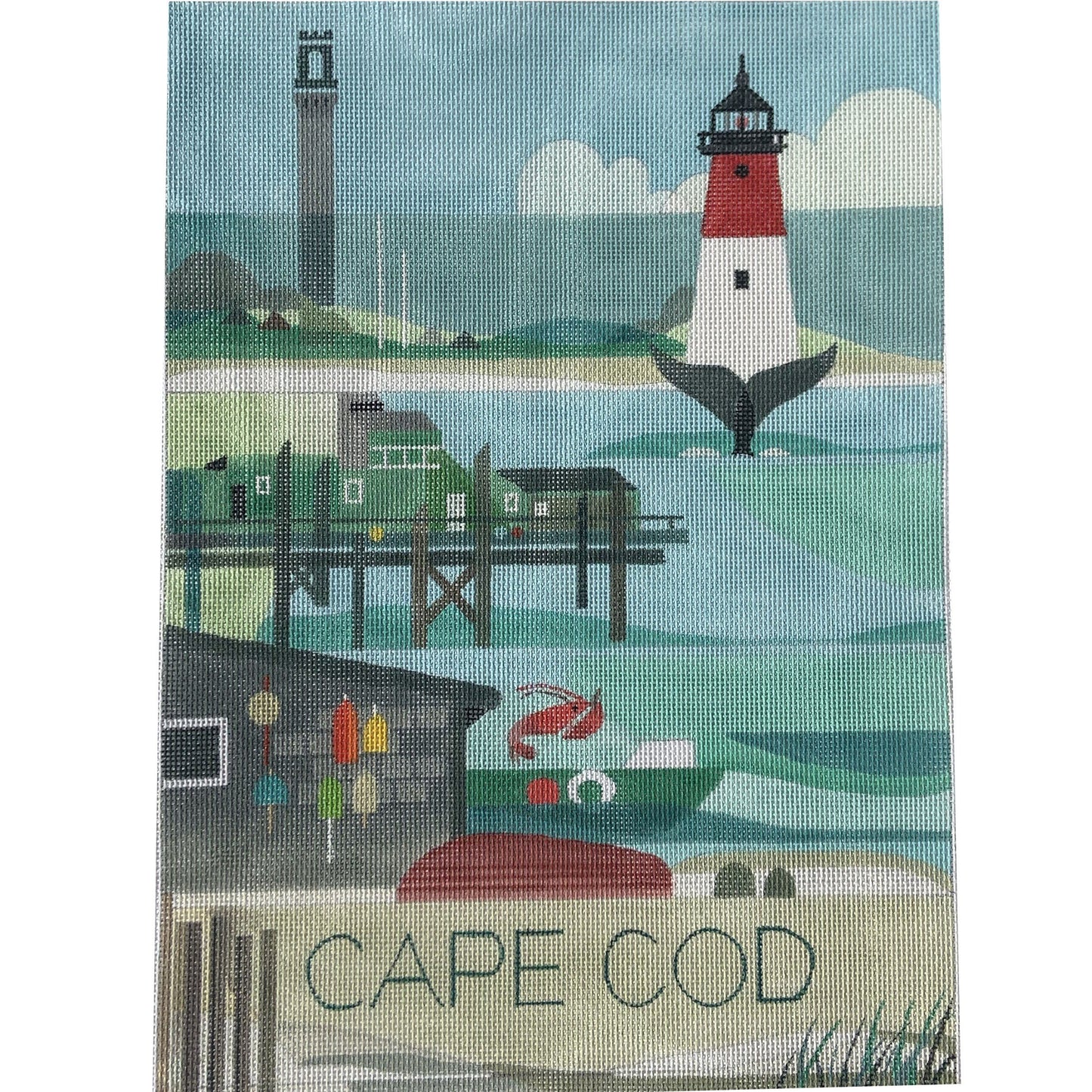 USA Travel Poster - Cape Cod MA Painted Canvas Painted Pony Designs