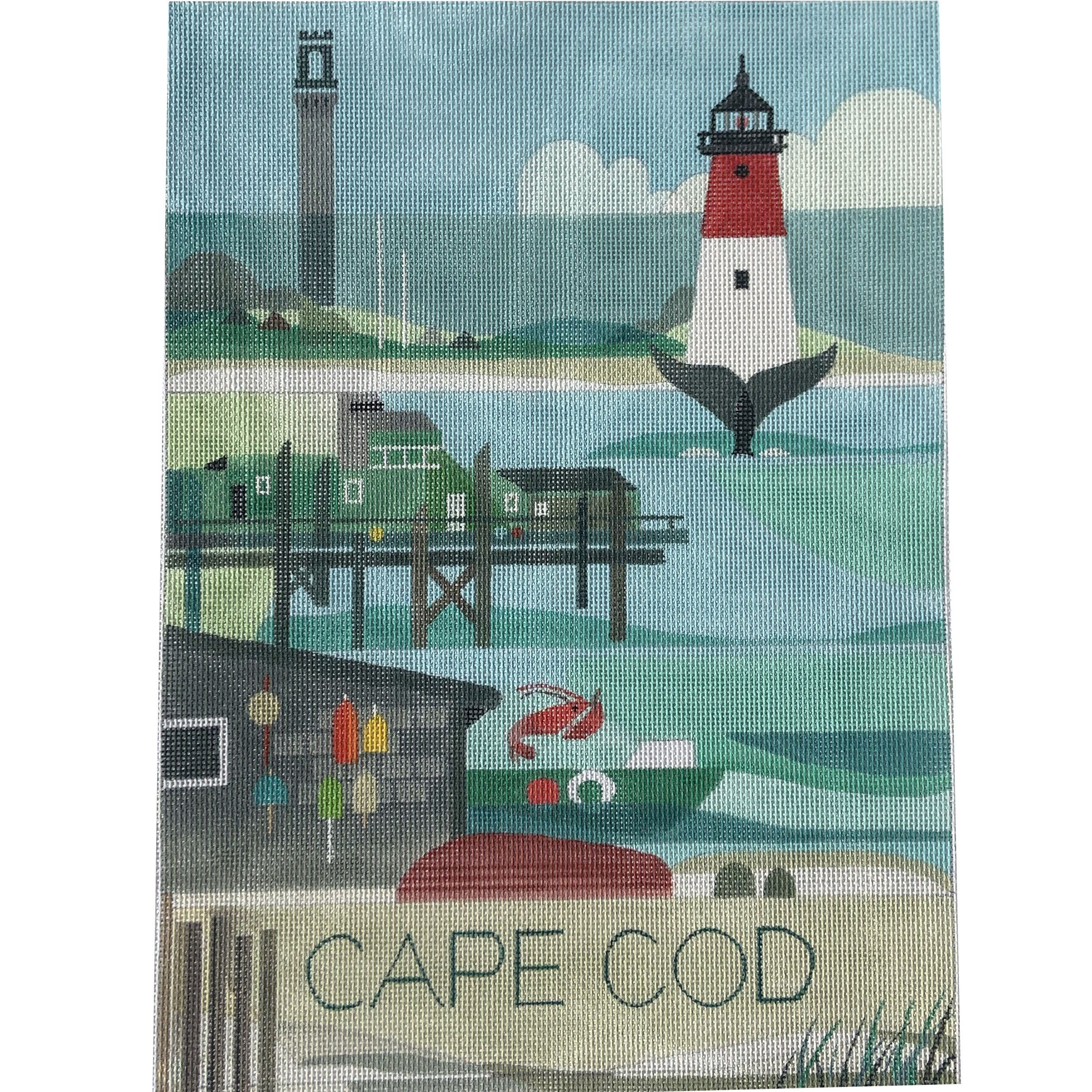 USA Travel Poster Cape Cod MA Painted Canvas Painted Pony Designs - 1