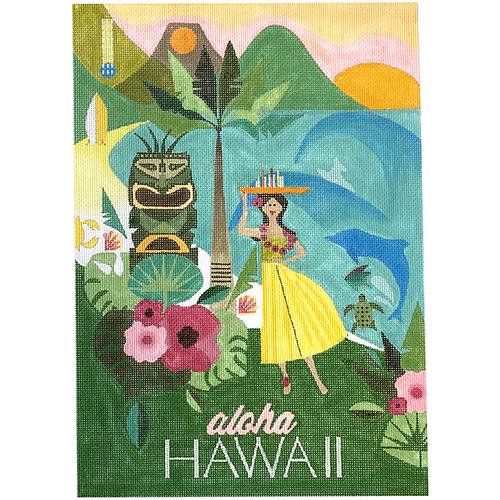 USA Travel Poster - Hawaii Painted Canvas Painted Pony Designs