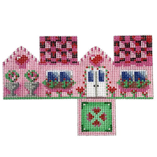 Valentines Mini Cottage Painted Canvas Associated Talents - 1