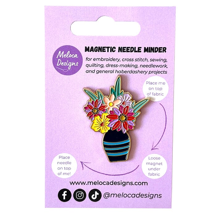 Vase of Flowers Needleminder Accessories Meloca Designs