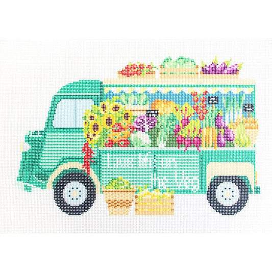 Veg Truck Printed Canvas Needlepoint To Go 