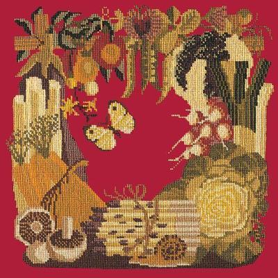 Vegetables Needlepoint Kit Kits Elizabeth Bradley Design Bright Red