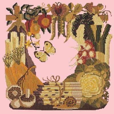 Vegetables Needlepoint Kit Kits Elizabeth Bradley Design Pale Rose