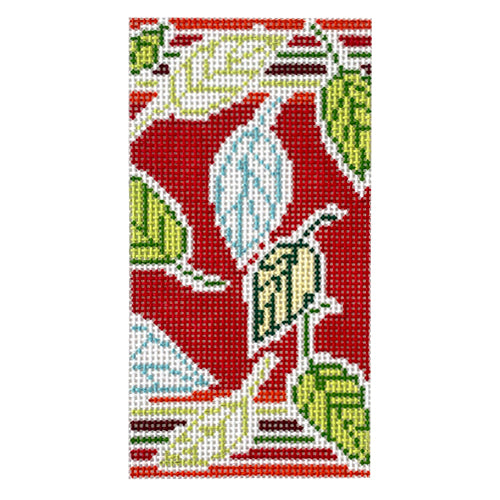 Veined Leaves Eyeglass Case Painted Canvas Pippin - 1