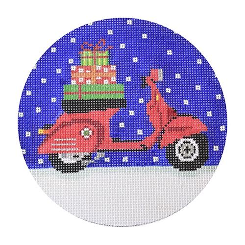 Vespa Holiday Painted Canvas The Meredith Collection - 1