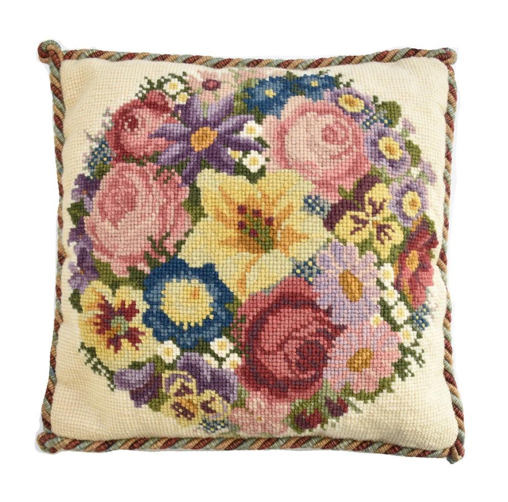 Victorian Posy Needlepoint Kit Kits Elizabeth Bradley Design Cream