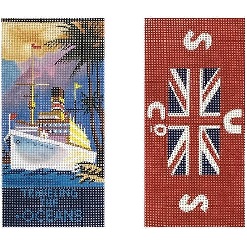 Vintage Cruise Ship Double Eyeglass Case Painted Canvas Colors of Praise - 1