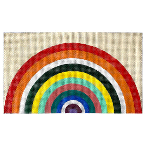 Vintage Rainbow Clutch Painted Canvas Colors of Praise - 1