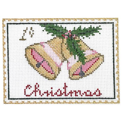 Vintage Stamp Collection Bells Painted Canvas The Plum Stitchery - 1