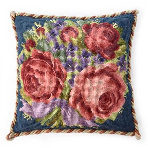 Violets & Roses Needlepoint Kit Kits Elizabeth Bradley Design 