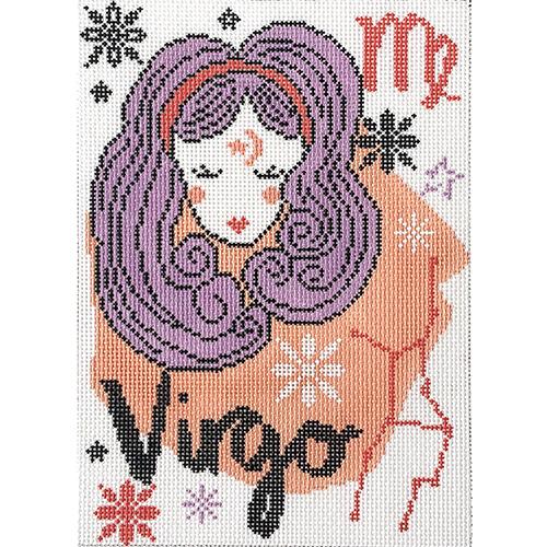 Virgo Zodiac Rectangle Painted Canvas Lee's Needle Art Inc. - 1