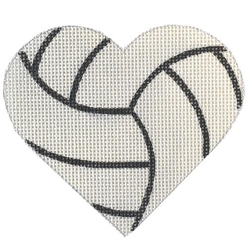 Volleyball Heart Painted Canvas Pepperberry Designs - 1