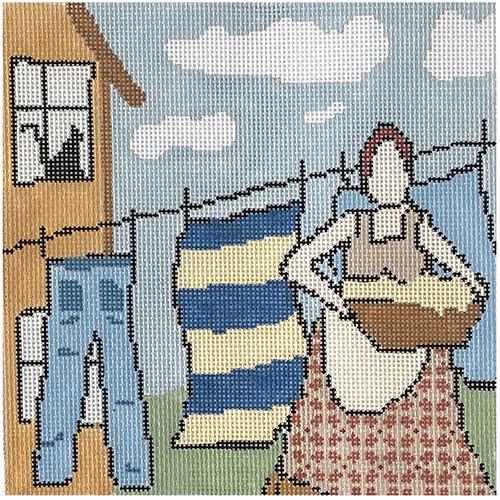 Wash Day Painted Canvas Hello Tess - 1