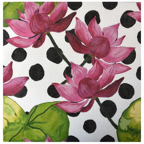 Water Lilies Painted Canvas Unique New Zealand Design