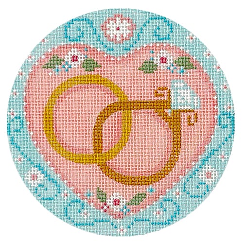 Wedding Rings Round DD Painted Canvas Danji Designs - 1