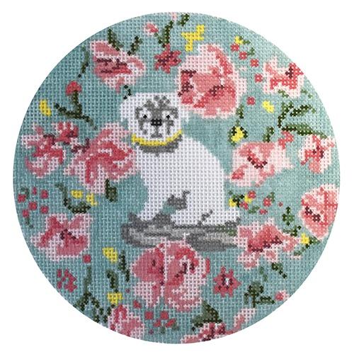 Weenie Painted Canvas The Plum Stitchery