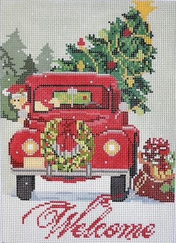 Welcome Christmas Painted Canvas Birds of a Feather - 1