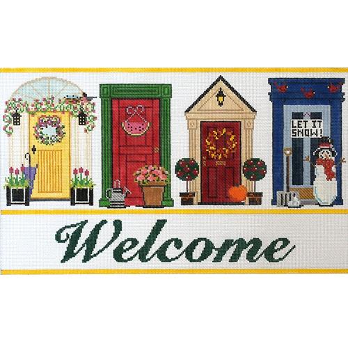Welcome Doors Painted Canvas The Meredith Collection