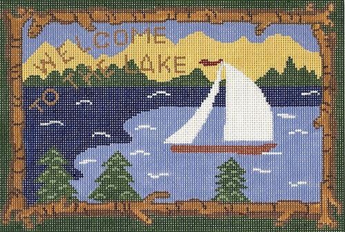 Welcome to the Lake Painted Canvas CBK Needlepoint Collections - 1