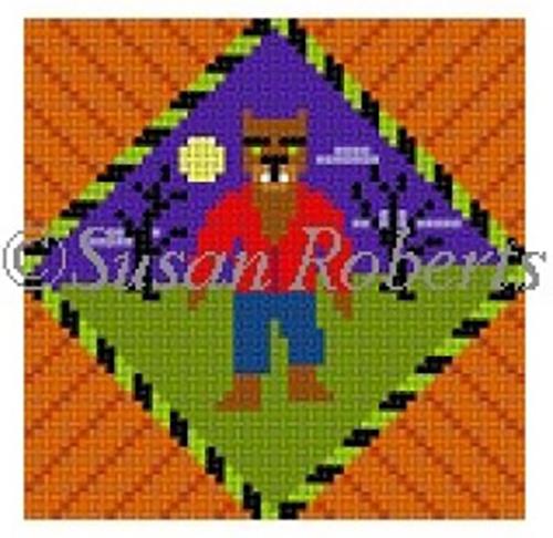 Werewolf Painted Canvas Susan Roberts Needlepoint Designs, Inc. - 1