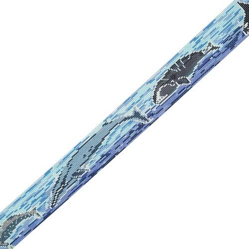 Whale Belt Painted Canvas Cooper Oaks Design - 1