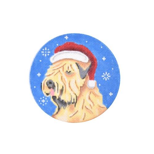 Wheaten Terrier Santa Painted Canvas Pepperberry Designs - 1
