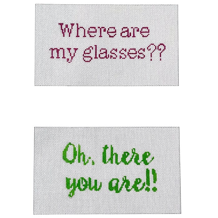 Where Are My Glasses Painted Canvas Susan Battle Needlepoint